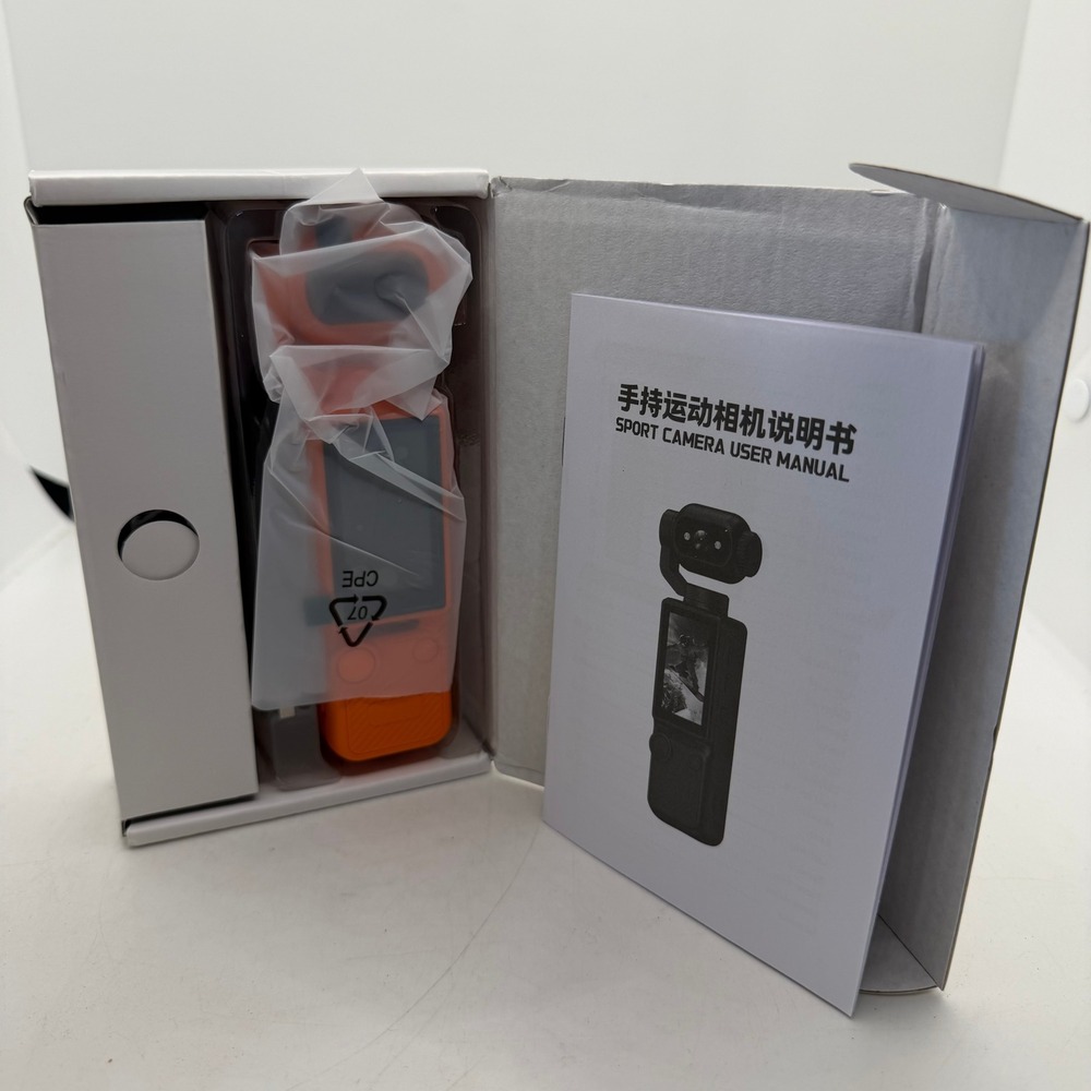 ELEBEST 1080P Sports Camera Orange Handheld 180 Rotating Lens Night Vision NEW